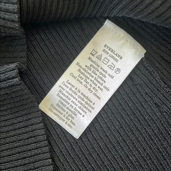 Everlane Black Ribbed Midi Dress - Picture 4 of 4